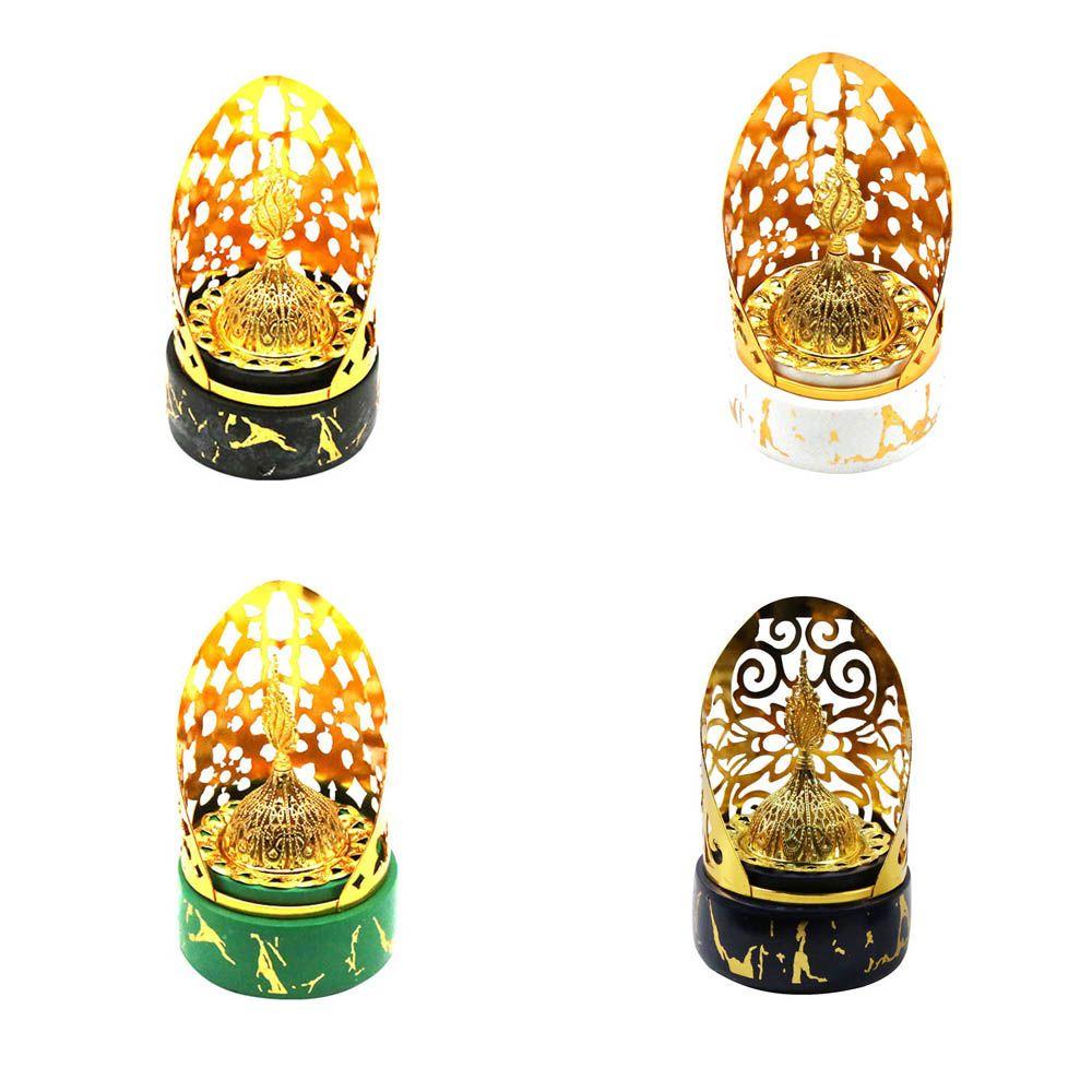 Populer Tempat Pembakar Dupa Logam Portable Vintage Gaya Arab Dekorasi Rumah Tungku Aromaterapi Golden Censer Holder