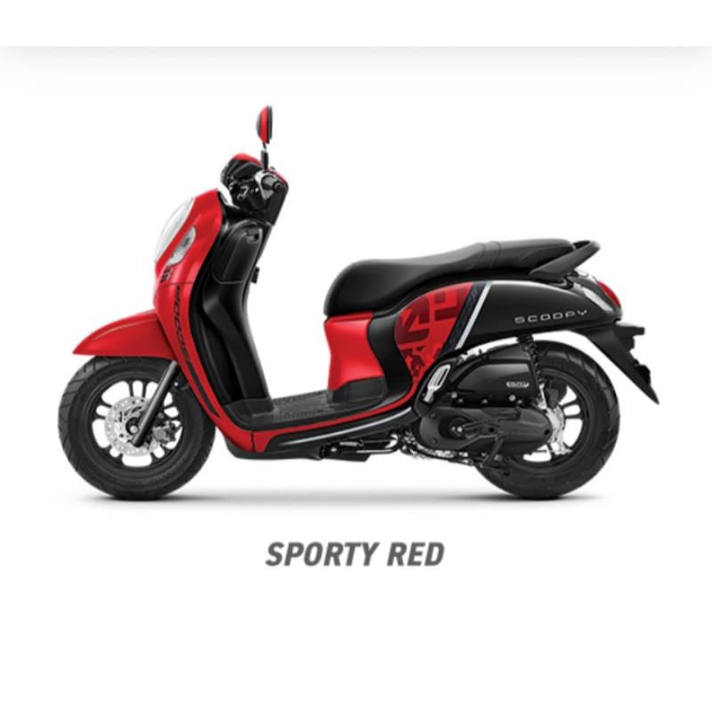 striping standar original  Lis body Honda Scoopy sporty red 2021