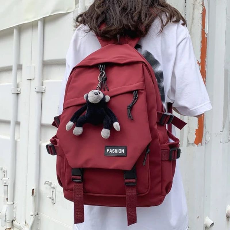 Tas Sekolah Tas Punggung Tas Ransel Pria Wanita Gendong pria Wanita Korea Style Tas Backpack Kerja Sekolah Kuliah Model Fashion Korea Trendi Tas Kanvas Tas Backpack Fashion Multifungsi