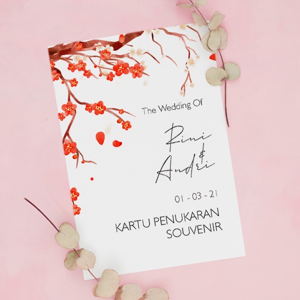 Kartu / Voucher Souvenir | Kartu Pengambilan Makanan | Kartu Ucapan Terimakasih Pernikahan | Wedding
