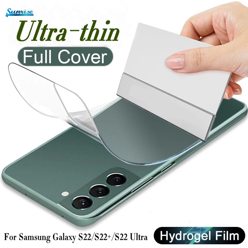 Soft Case Hydrogel Pelindung Belakang Full Cover Anti Sidik Jari / Jatuh Untuk Samsung Galaxy S22 / S22 + / S22 Ultra