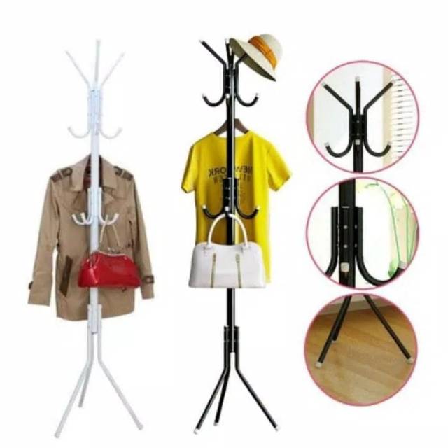 Stand Hanger Coat Rack/ Gantungan Baju Stand Hanger / Gantungan Topi Tas / Standing Hanger Gantungan Baju Tas Topi