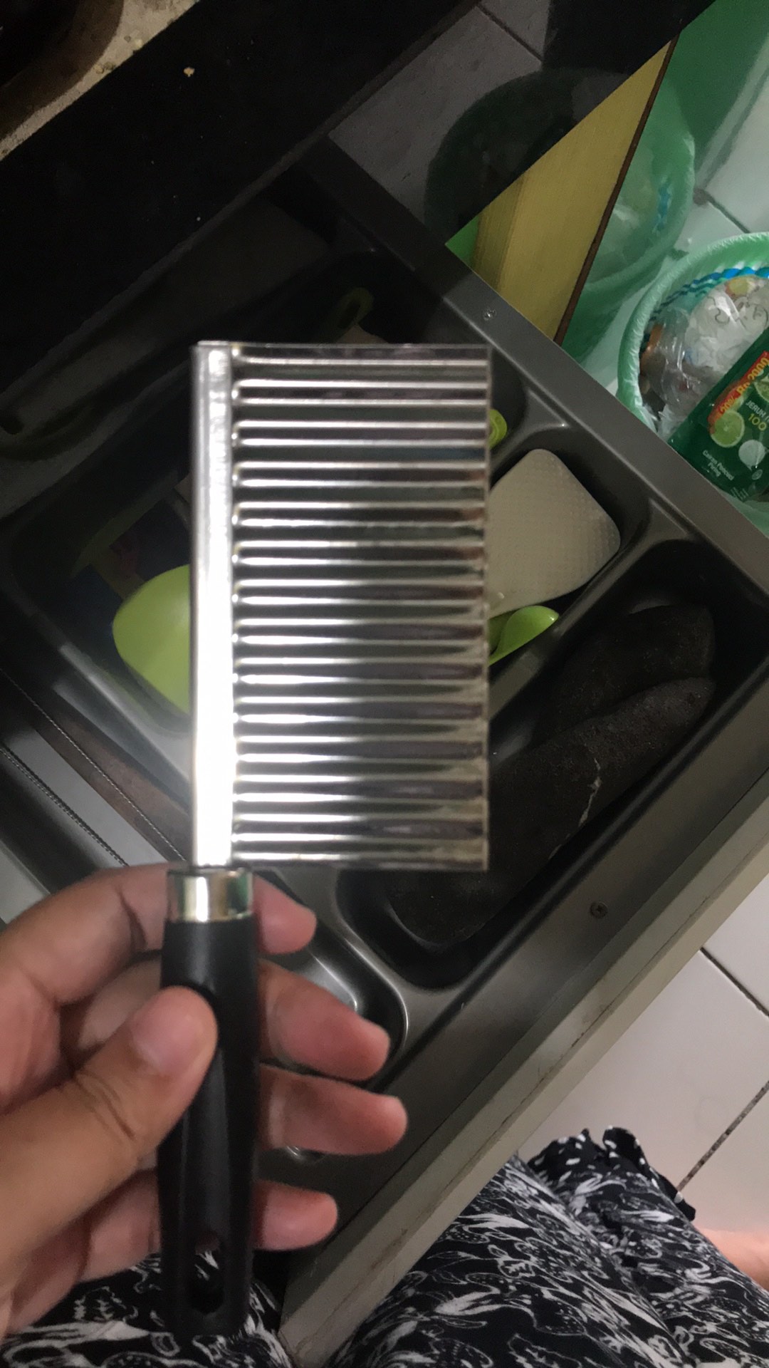 Pisau Gelombang Stainless Multi Fungsi Pemotong Kentang Sayur Buah