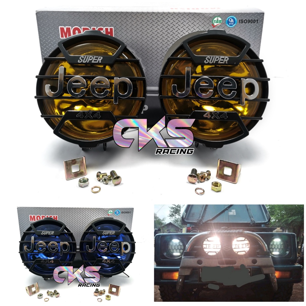 Lampu Jeep Lampu Tembak Jeep foglamp bulat Halogen 4x4 Feroza Kijang Rocky Katana