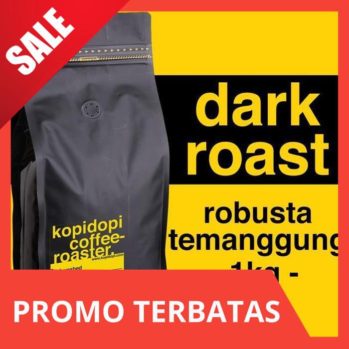 

FREEONGKIR Kopi Robusta Temanggung DARK ROAST 1 kg 1kg - Biji Utuh AR280