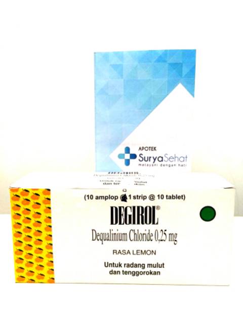 Degirol 1 Strip isi 4/10 tablet Obat Radang Tenggorokan Sariawan