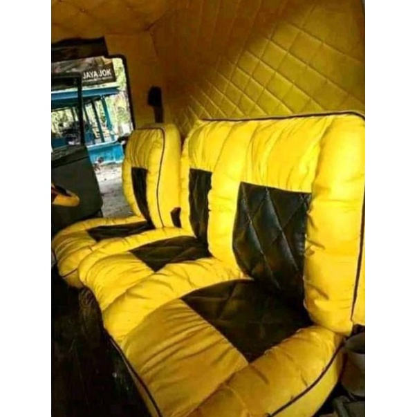 Bungkus Jok Sarung Jok Mobil Pick Up L300 Sofa Hitam Kuning