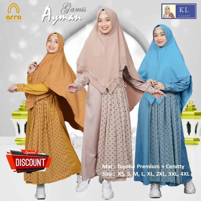 DressMuslimGamisSetAymanWanitaTerbaru