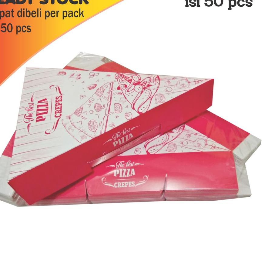 

Best Terlaris Dus Box CREPES PIZZA SLICE 20x15x4 cm ISI 50 pcs/pack .