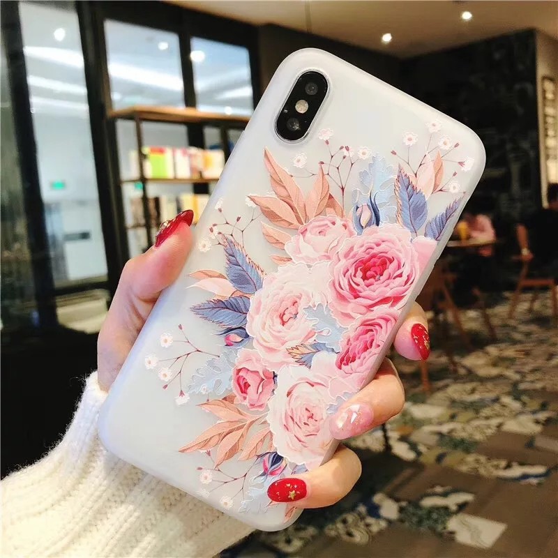 °770* Cassing Hp Korean Pink Series Case Motif Flower For Oppo F9 Case Unik dan Lucu _