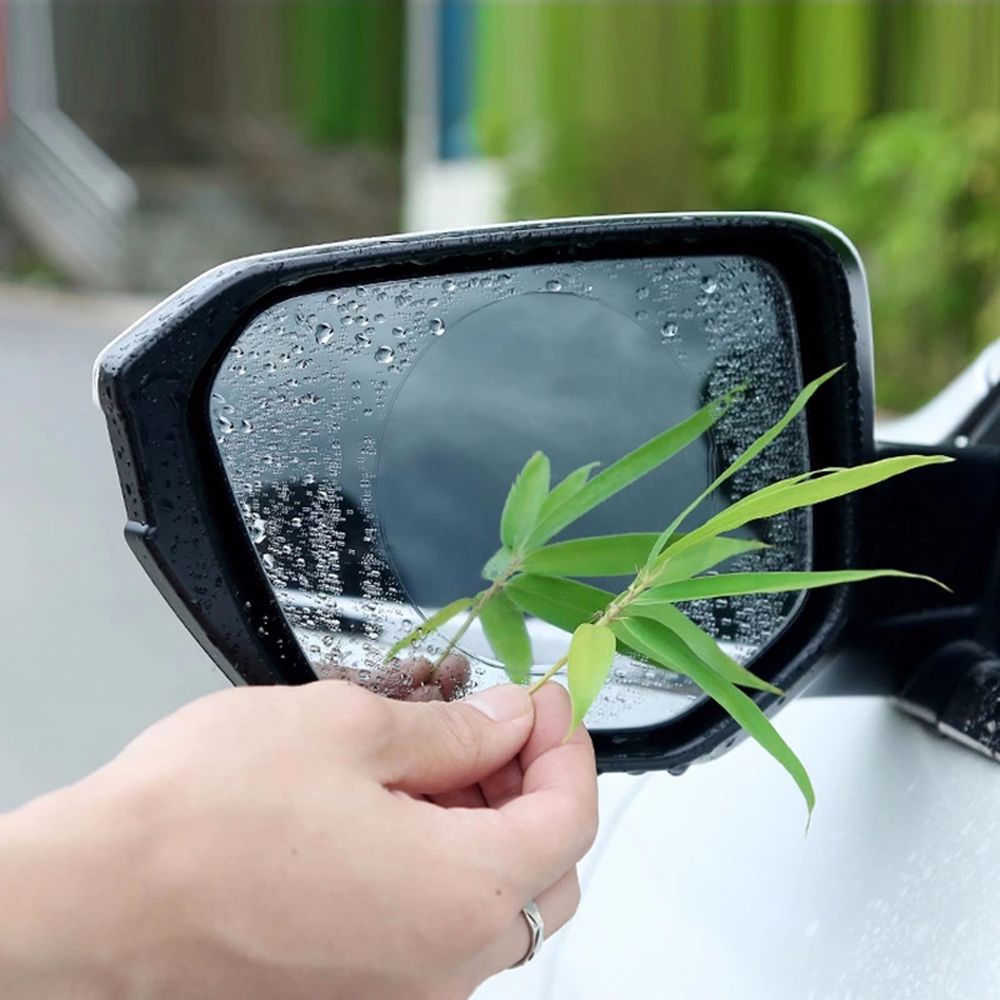 QUINTON For  Clear sight Rainproof Sticker Transparent Car sticker Rearview Mirror Rain Film Car Accessories 2 Pcs Anti fog Car film For rainy days Waterproof Film Car Rearview Mirror Sticker