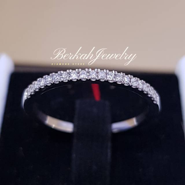 Cincin berlian eropa asli 0,20 carat ring emas 40% natural diamond sertifikat memo card LAB