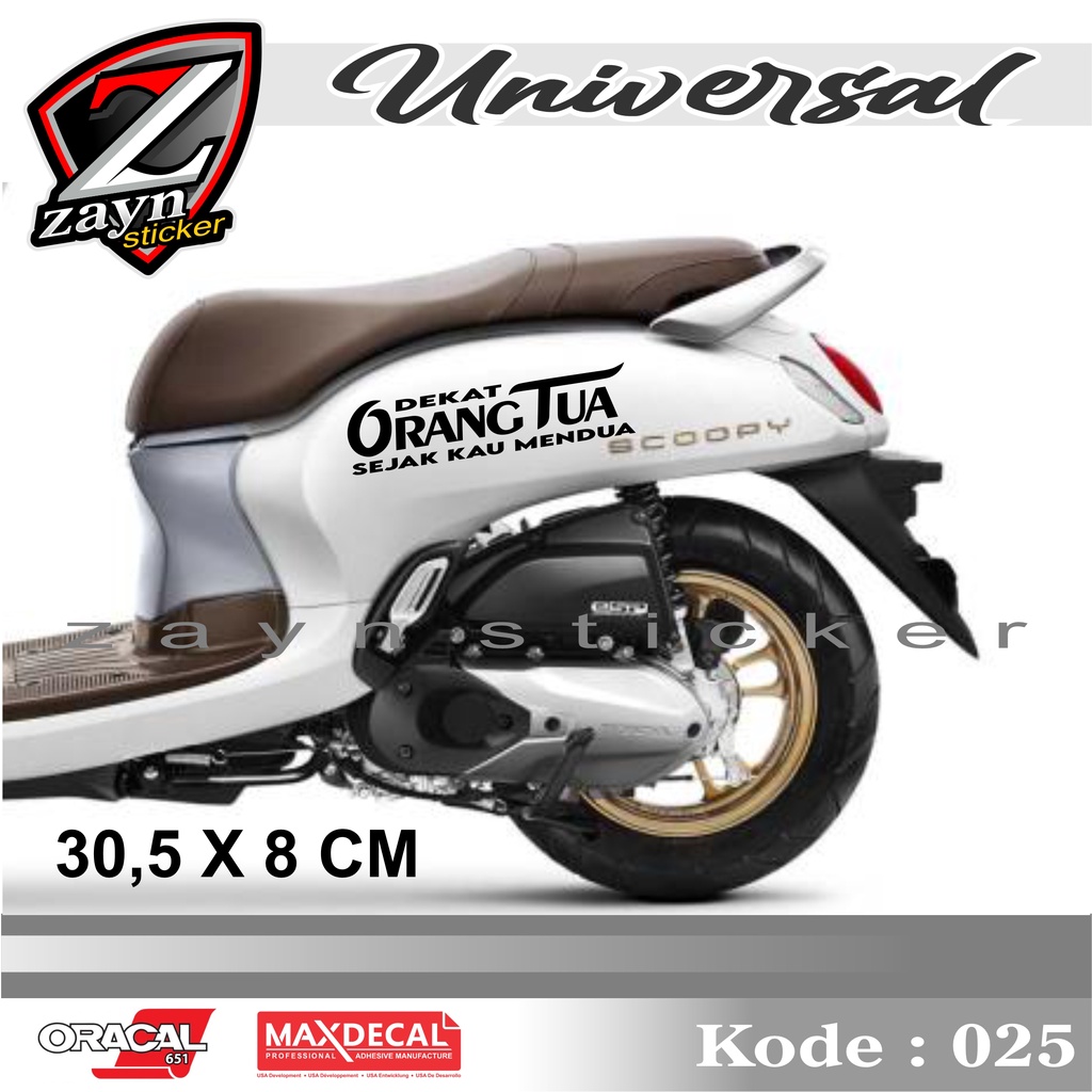 TERMURAH, STIKER LIST CUTTING STICKER ORANG TUA VESPA SCOOPY GENIO VINO DLL 025