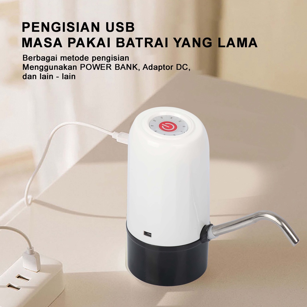 pompa air galon water dispenser / pump air minum mini canggih recharger elegan termurah hitam putih