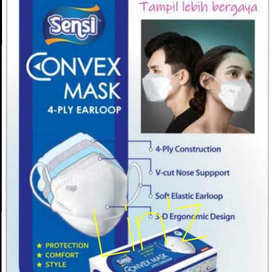 Masker SENSI Convex 4ply Earloop KF94 SENSI Convex Mask 3D Mirip EVO