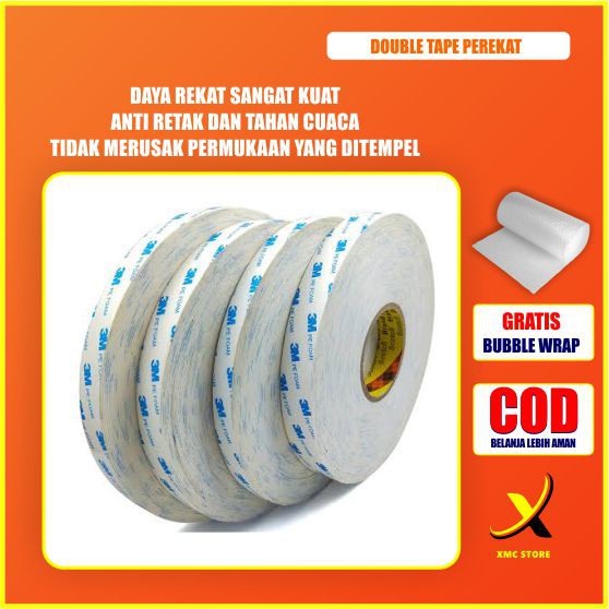 

Isolasi Double Tape Perekat 3M Serbaguna Super Kuat / Solatip Perekat