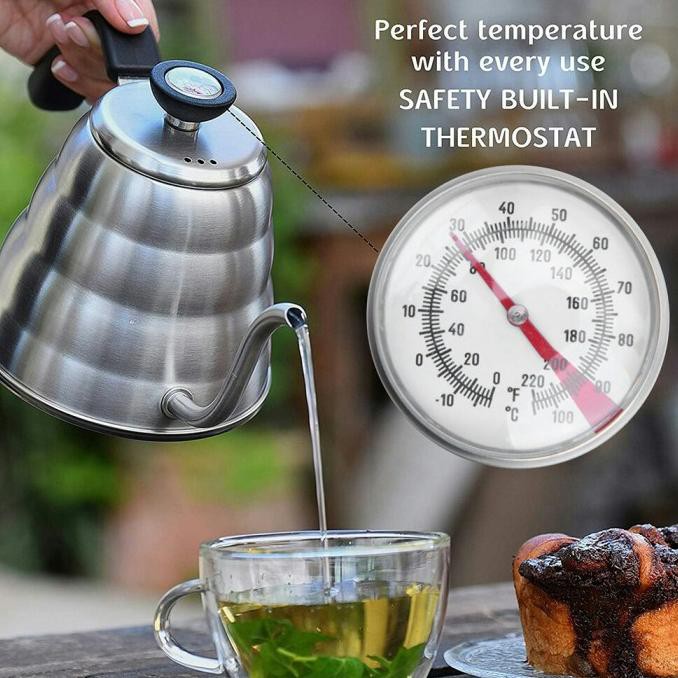 Teko Kopi Leher Angsa Barista Ketel Kopi V60 Drip Coffee Kettle Termo