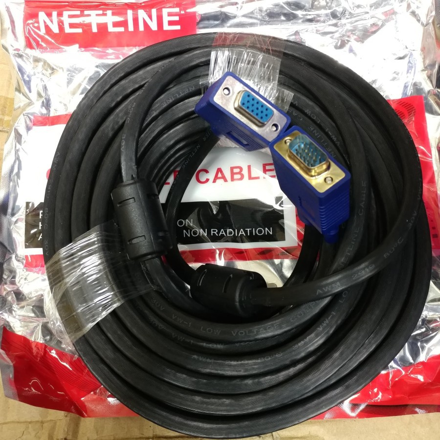 Netline Kabel VGA Male to Female 15Meter