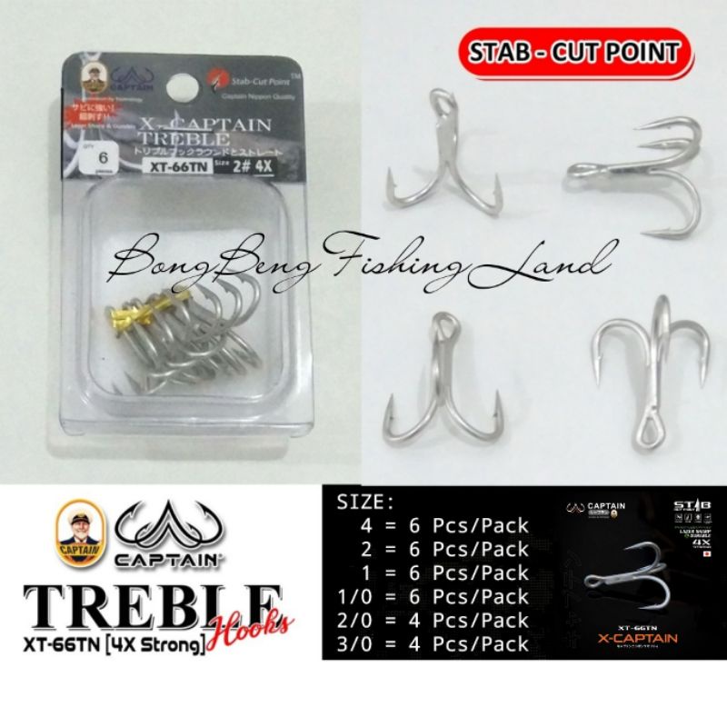 Treble Hook Pancing Captain 4X XT-66TN