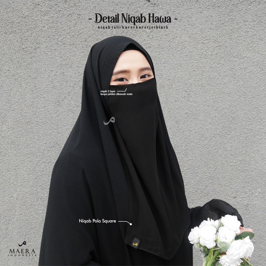 NIQAB HAWA (Niqab Karet & Tali Basic)