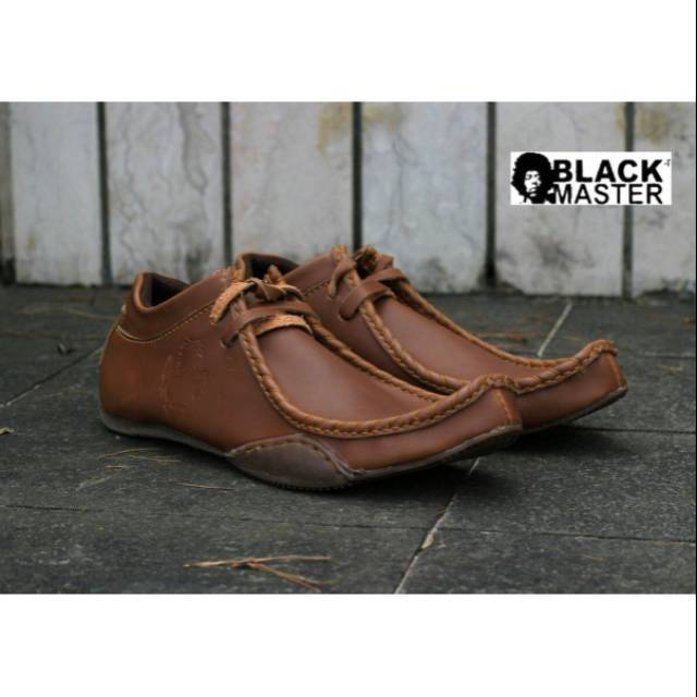 Sepatu Casual Pria Murah Sepatu pria kulit, Sepatu santai kulit murah Black master Footwear leather