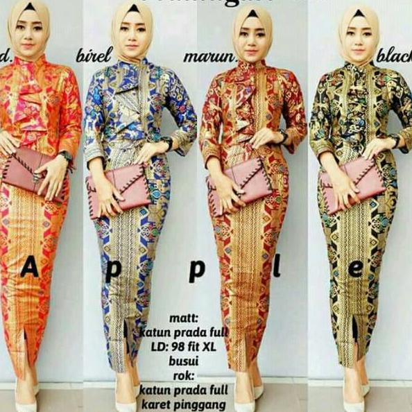 Paling Diminati Rnb pramugari set rok dan blus pramugari set Setelan batik kebaya wanita pramugari