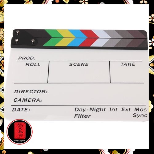 Profesional Clapper Board Colorful Acrylic