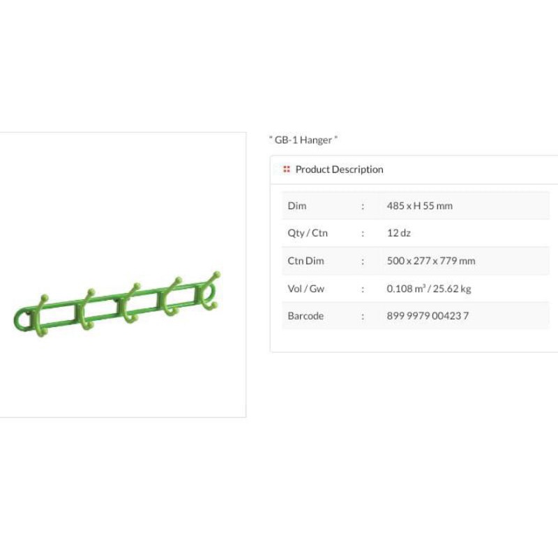 kapstok gantungan baju lion star