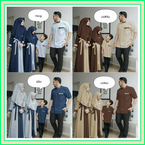 Baju Keluarga Couple Muslim Terbaru Lebaran 2022 Mutif Sarimbit Mirania Series Gamis Koko Premium Mewah Ibu Ayah Bapak Suami Istri Anak Perempuan Original Baju Muslim Keluarga - Couple Gamis Syari Koko - Couple Family