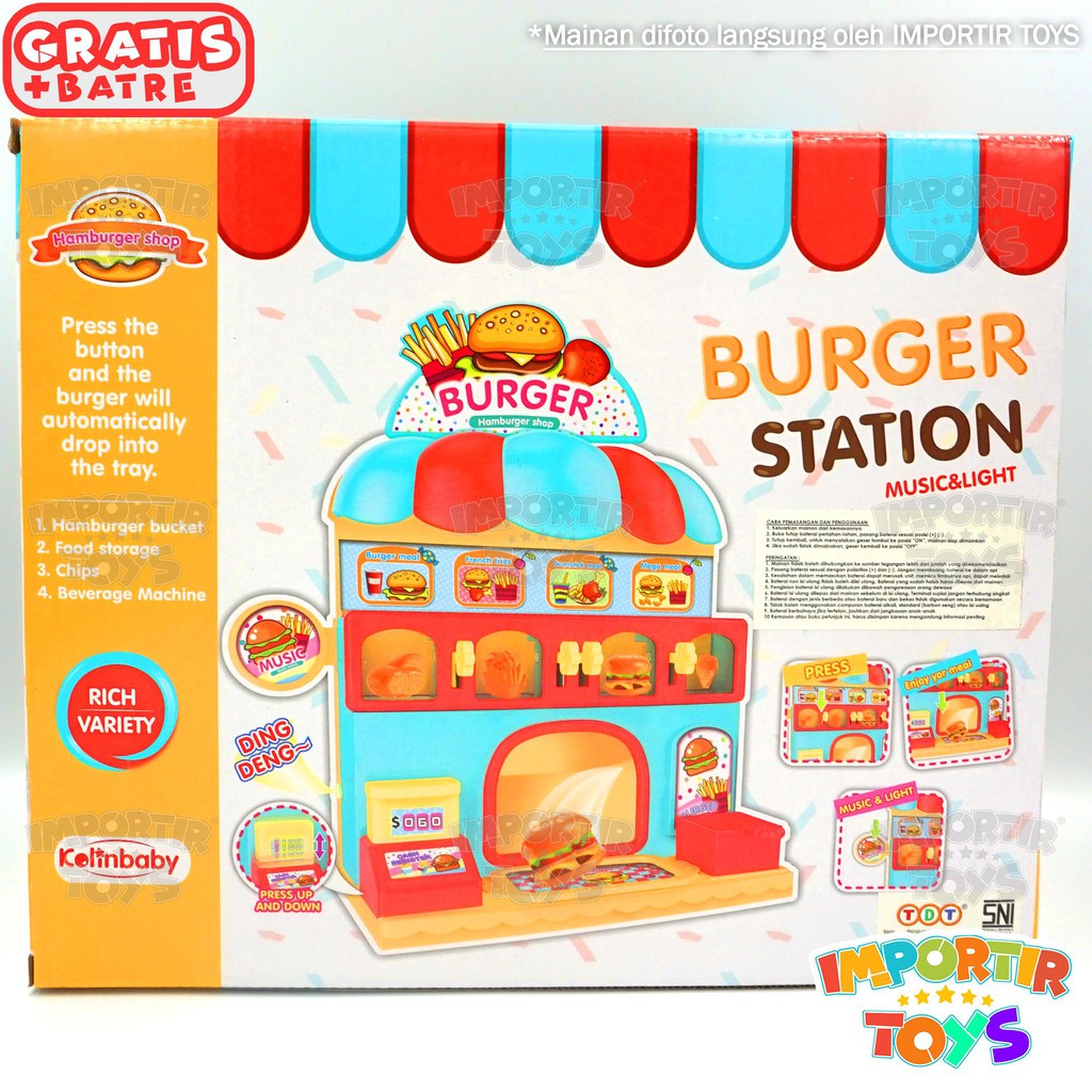 Mainan Pembuat BURGER OTOMATIS!! BIG MAC MAKER MUSIK + LAMPU (IMPORTIR TOYS QUALITY)