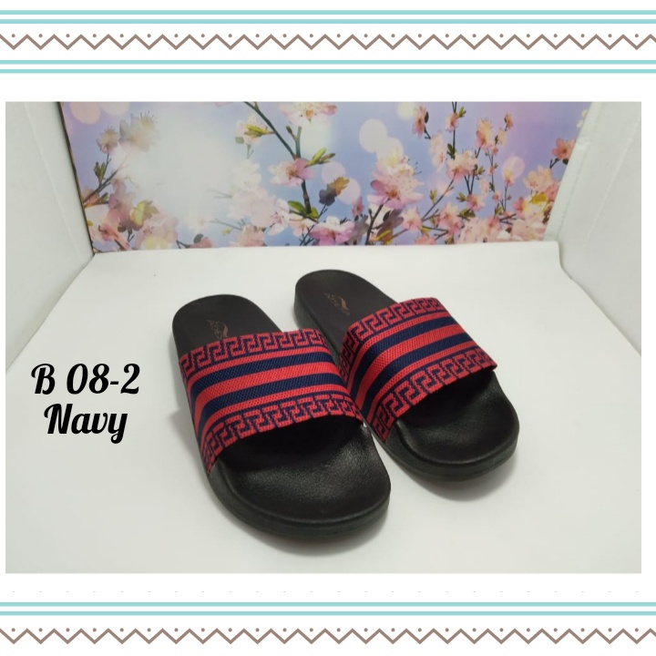 sandal slop pria - sandal turki import original - sandal pria lebaran kasual B08 2-3 UK 40-44