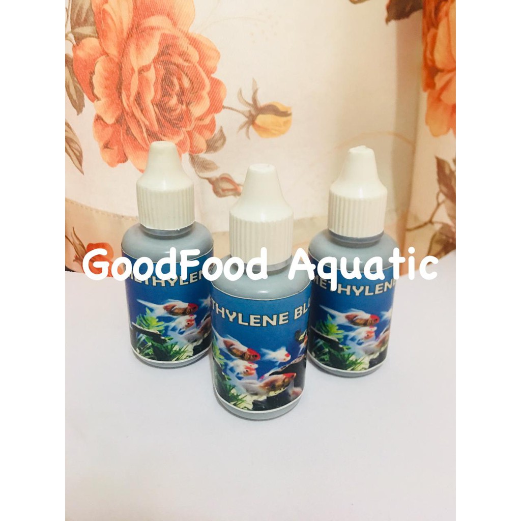 30 ml Methylene Blue + Vit C Obat White Spot Ikan Obat Biru