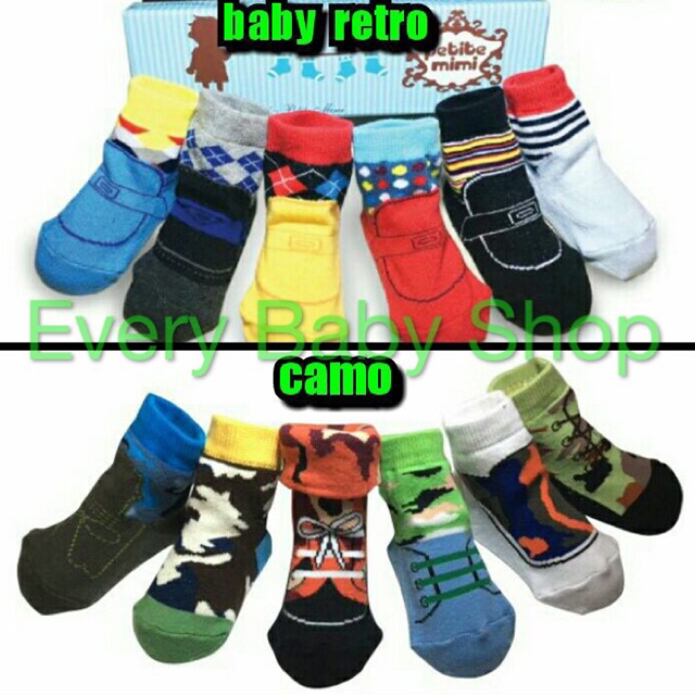 Kaos Kaki Petite Mimi untuk Bayi / Anak - Baby Boy / Cowok + BOX - Socks model Sepatu Lucu NEW!