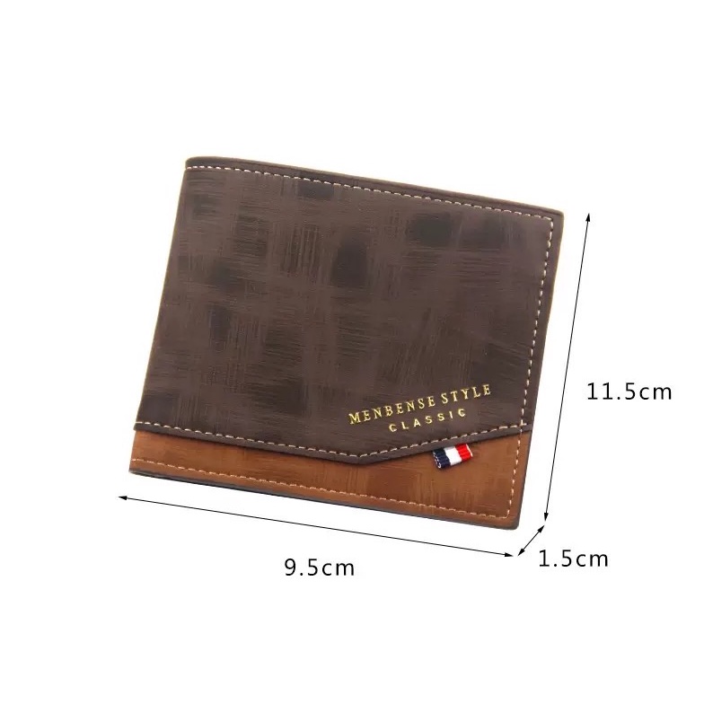 ORIGINAL MENBENSE D3301-4 DOMPET UANG PRIA TIGA LIPATAN DENGAN TEMPAT KOIN
