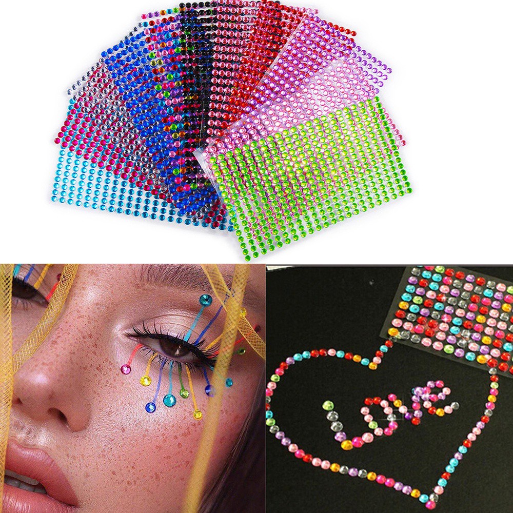 504Pcs / Sheet 3D Nail Sticker Rhinestone Accent For DIY Nail Art Decoration