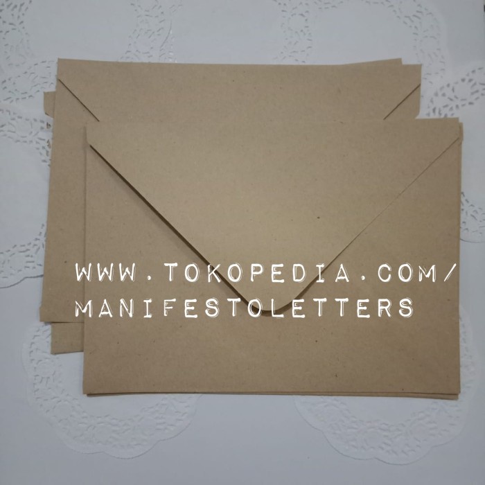 

Menyurat-Surat- Amplop Baronial/Amplop Vintage/Kraft Envelope A6 (Postcard Standard) -Surat-