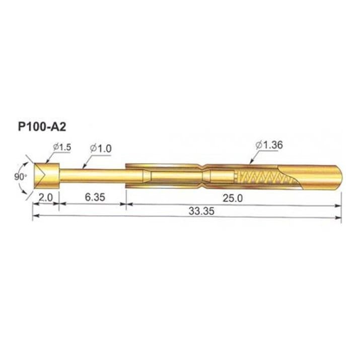 Pogo Pin Test Probe P100-A2 ~El~Xt1~