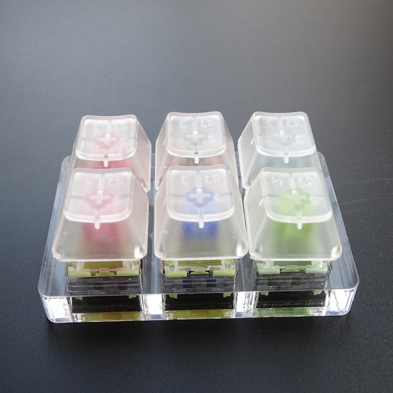 Btsg6 Untuk Key TTC Switch Tester Switch Shaft Sampler Dengan Keycaps Base Kosong Akrilik Tahan Debu Untuk Keyboard Mekanik