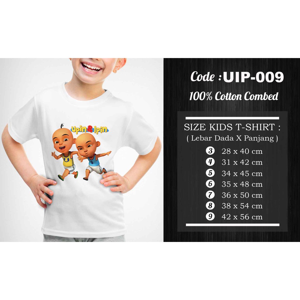 [FREE NAMA !!] Kaos / Baju Upin Ipun Dewasa