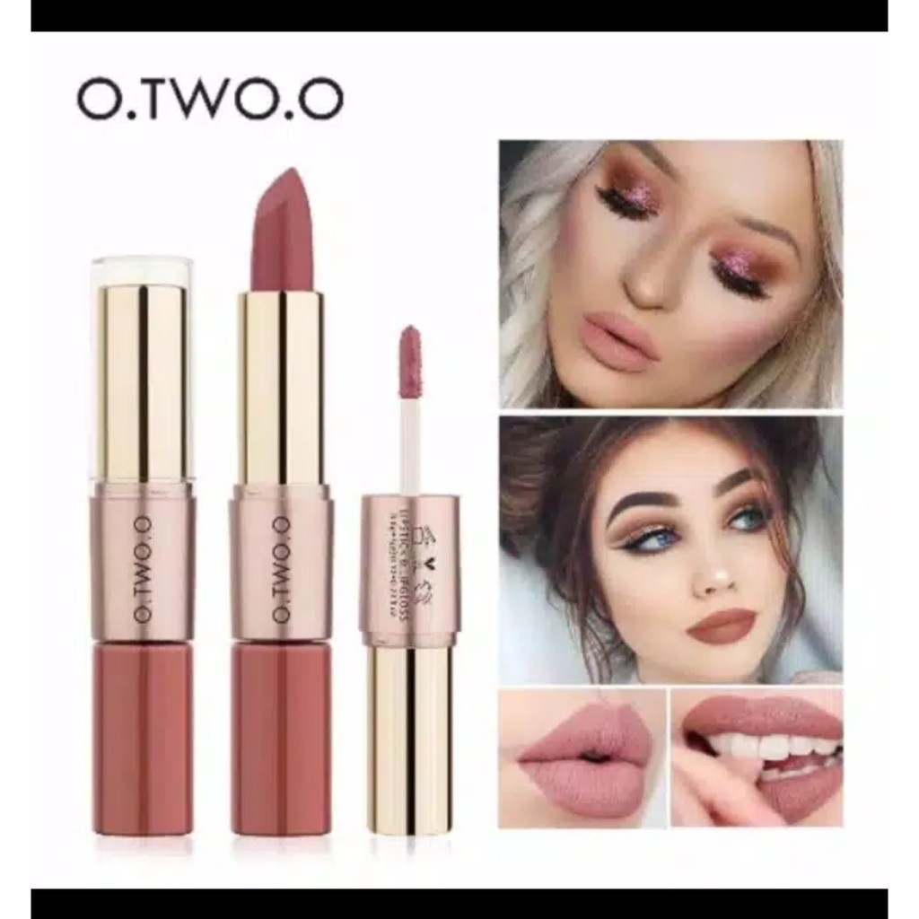 TERMURAH   ORIGINAL_O.Two.O - Otwoo Lipgloss + Lipstik 2in1 - Lip Matte