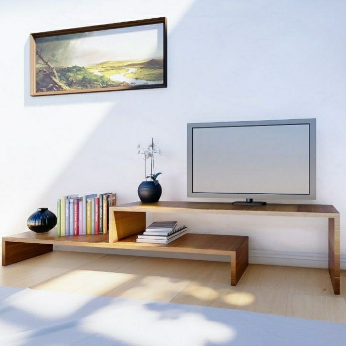 Rak Tv - Rak Tv Minimalis Meja Tv Minimalis Rak Dinding Buffet Kayu Asli Hiasan