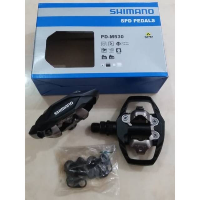 Pedal Sepeda Gunung MTB Shimano Deore PD-M530 Cleat Gowes Termurah