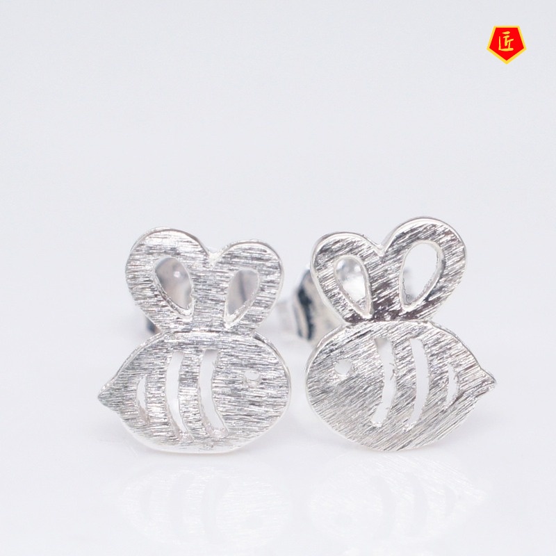 [Ready Stock]Minimalist Creative Brushed Little Bee Ear Studs