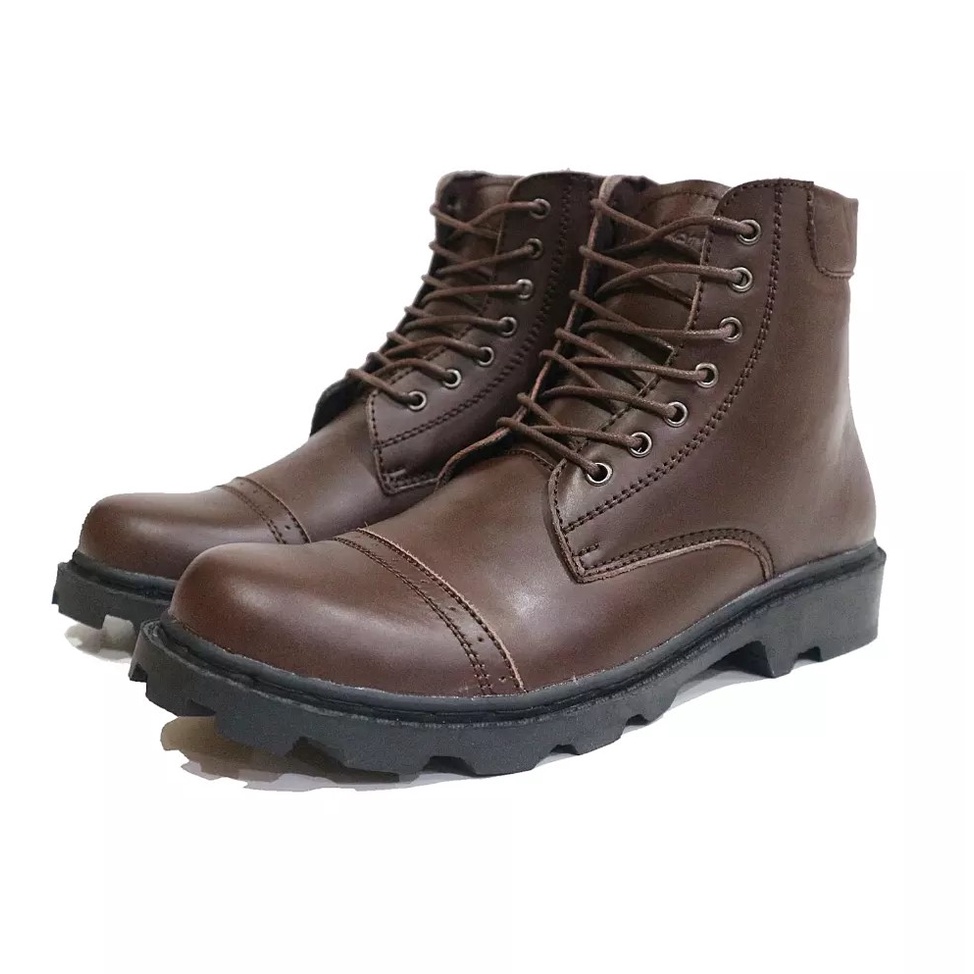 Sepatu Boots Pria Safety Kulit Asli Tm02 Series