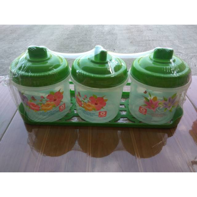 TEMPAT BUMBU SERBAGUNA BAHAN PLASTIK SET ISI 3.(NADYA SUNLIFE 3)