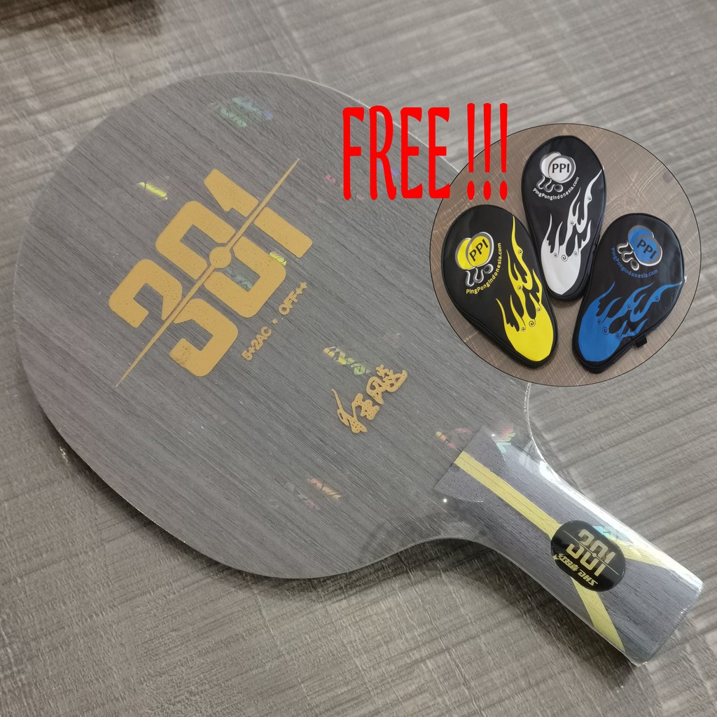DHS Hurricane 301 Penhold - Blade Kayu Pingpong Tenis Meja Bat Bet