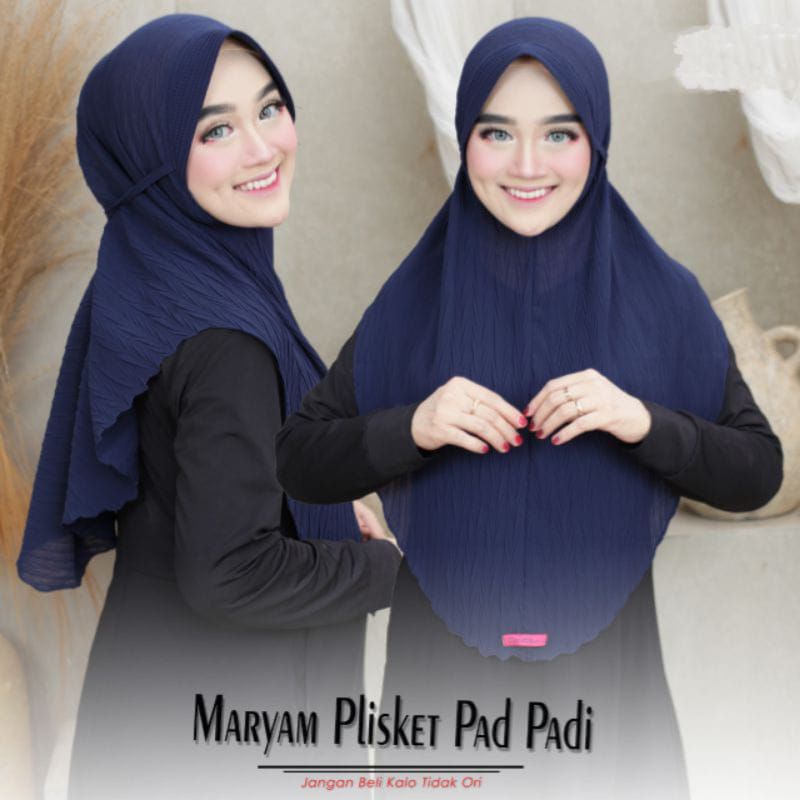 BERGO MARYAM PLISKET PADI hijab instan