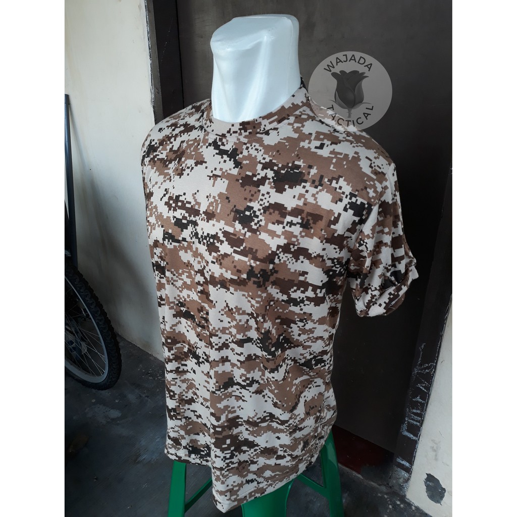 Kaos Pendek Loreng Digital Cream Kaos Oblong Loreng USA ARMY Tactical