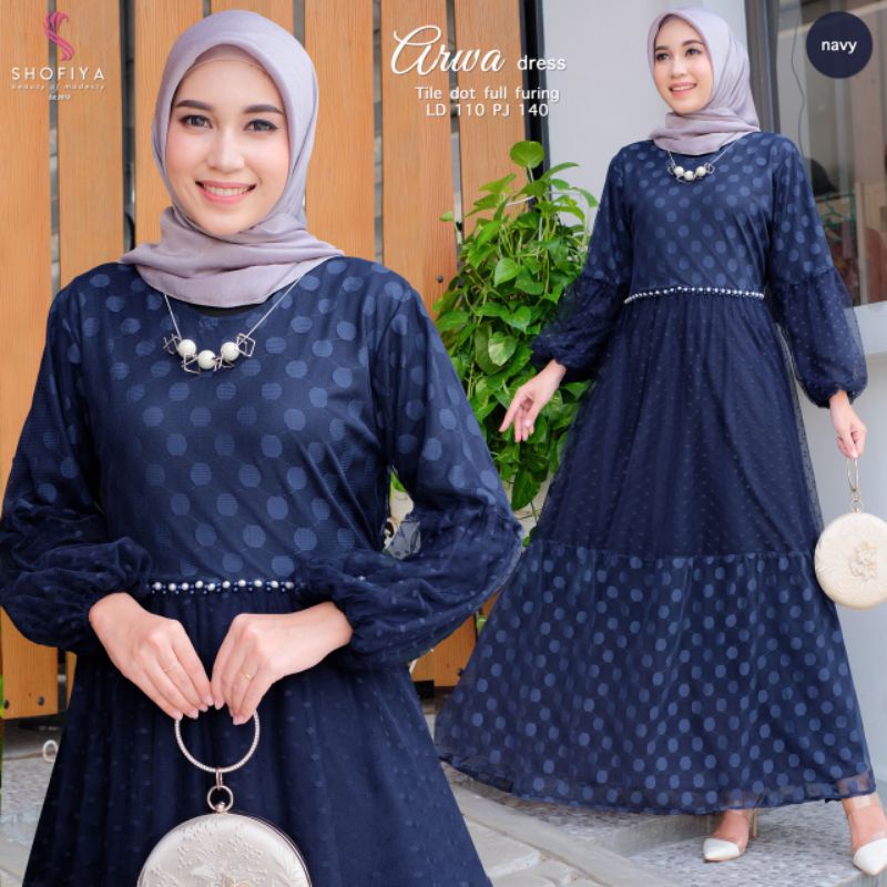 Arwa Dress ori by Shofiya gamis kondangan pesta