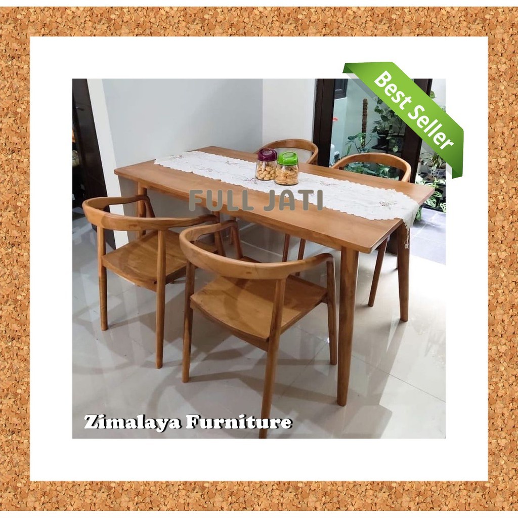 MEJA MAKAN JATI / MEJA MAKAN MINIMALIS / MEJA MAKAN MINIMALIS JATI FULL JATI